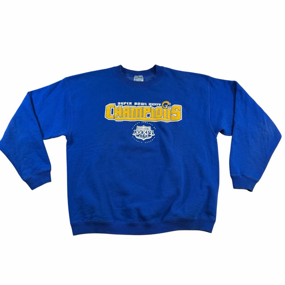 Gildan Vintage St. Louis Rams Super Bowl XXXIV Champions Crewneck Sweatshirt XL